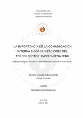 patrocinado Habitar Enfermedad La importancia de la comunicación interna en organizaciones del tercer  sector: caso Enseña Perú